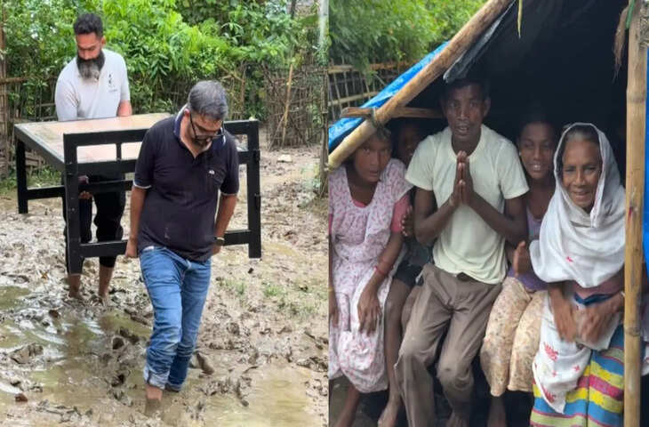 असम बाढ़ के बीच इंसानियत की मिसाल, जरूरतमंदों तक बिस्तर पहुंचाने वाले शख्स को लोगों ने किया सलाम