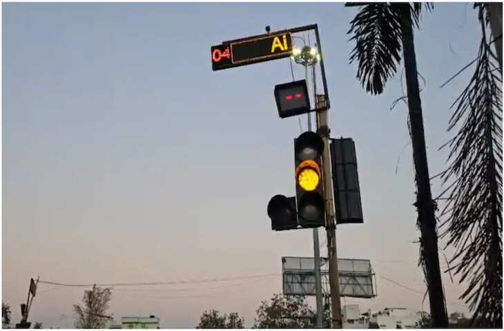 उदयपुर में लगा राजस्थान का पहला AI ट्रैफिक सिग्नल, फतहपुरा चौराहे पर जाम से मिलेगी राहत