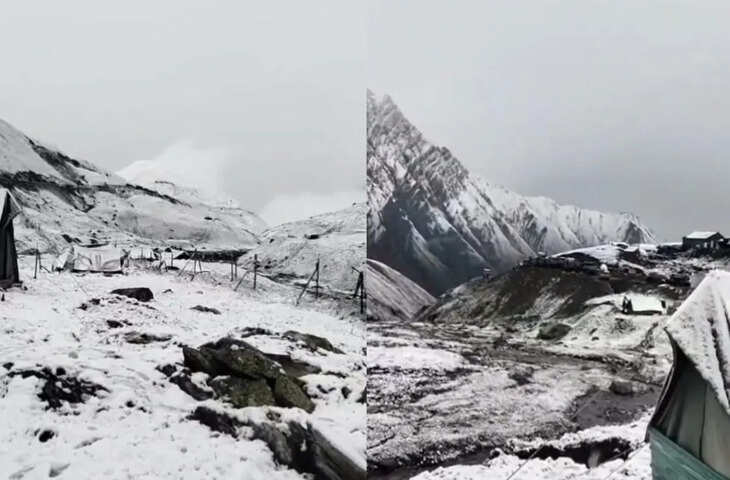 कश्मीर में जमीन पर उतर आई जन्नत! बांदीपोरा में बर्फ की सफेद चादर, सामने आया खूबसूरत VIDEO