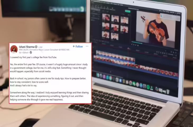 YouTube की कमाई से भरी कॉलेज की फीस, DU की स्टूडेंट ने सोशल मीडिया पर बताई पूरी कहानी, तो वायरल हो गई पोस्ट