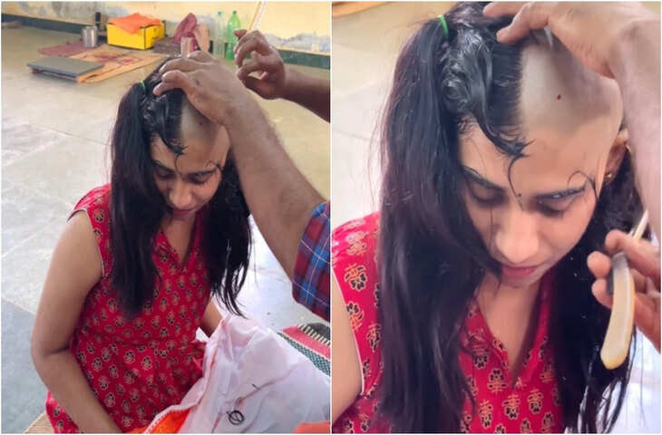 घरवालों की पसंद से शादी नहीं थी मंजूर लड़की ने सिर मुंडवाकर किया विरोध, वीडियो हुआ वायरल&nbsp;