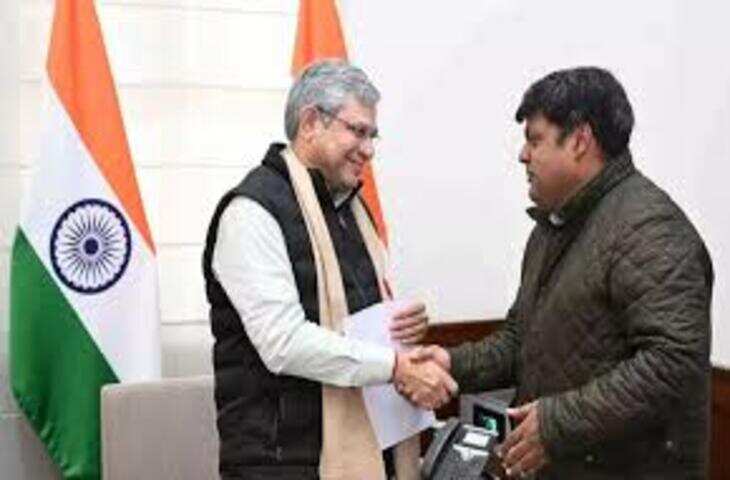 सांसद दुष्यंत सिंह ने रेल मंत्री से की मुलाकात, क्षेत्र में ट्रेनों के ठहराव और विस्तार पर चर्चा