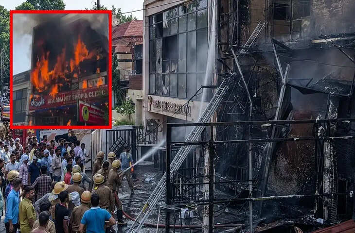 लखनऊ अग्निकांड में बड़ा एक्शन: 4 अधिकारी निलंबित, बिल्डिंग मालिक समेत 4 आरोपी गिरफ्तार