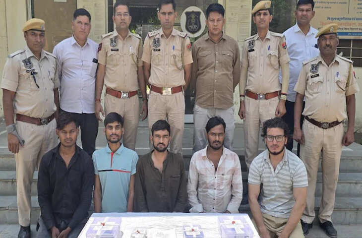 जयपुर में फिर डकैती की योजना को पुलिस ने किया नाकाम, हथियारों के साथ 5 शातिर बदमाश गिरफ्तार