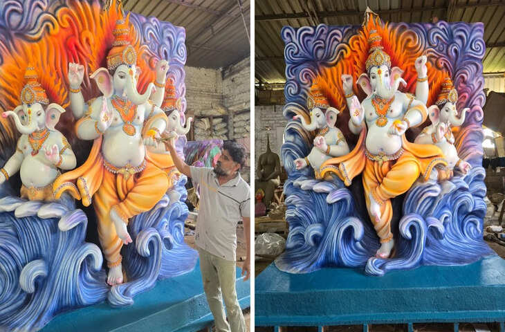 पांच पीढ़ियों से गढ़ी जा रही मिट्टी की गणेश प्रतिमाएं, आस्था संग पर्यावरण संरक्षण का संदेश