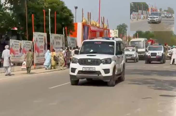 पंजाब के मुख्यमंत्री धार्मिक समागम में शामिल: बटाला स्थित डेरे में पहुंचे भगवंत मान, बड़े काफिले के साथ हुई एंट्री