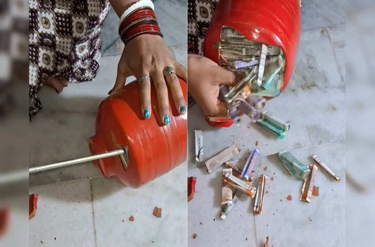 "छोटे से गुल्लक में छुपा था बड़ा ख़जाना! खुलते ही महिला भी रह गई हैरान, वायरल VIDEO देख लोगों के भी उड़े होश&nbsp;