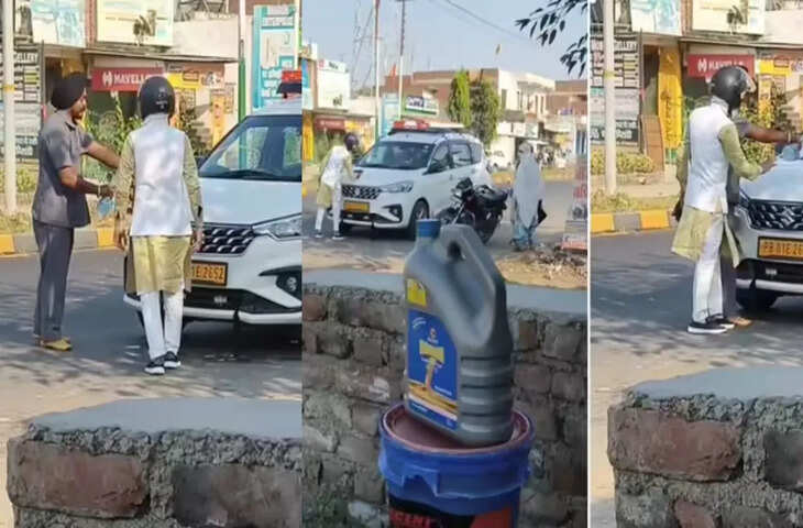 सरदार के सामने बाइक वाले ने मार दी गुटखे की पीक, फिर सामने से बीच सड़क किया ये काम, Viral Video