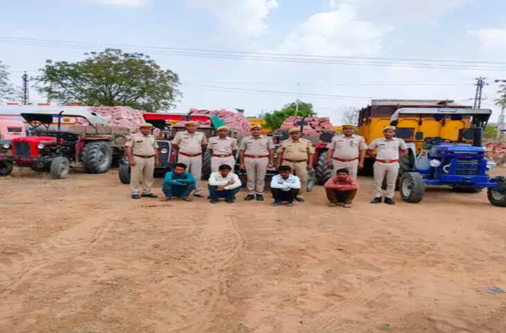 Nagaur नागौर में अवैध खनन के खिलाफ त्वरित कार्रवाई : 110 जगहों पर छापेमारी, 60 मामले दर्ज