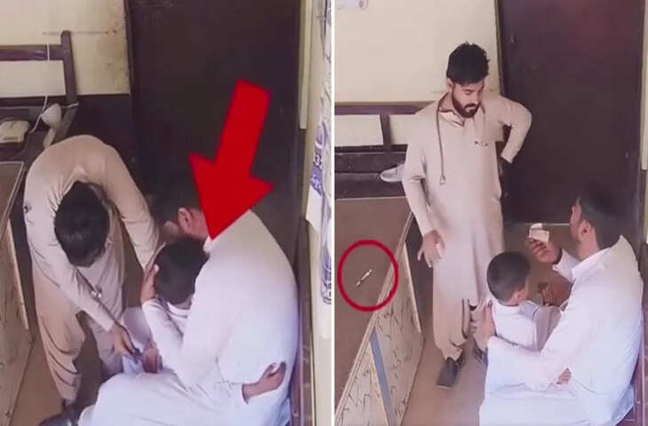 डॉक्टर साहब सुई लगाने आए मासूम ने पलटवार किया ऐसा कि सबकी हंसी छूट गई,&nbsp; वीडियो देख लोग बोले - 'बच्चा नहीं बवाल है ये...
