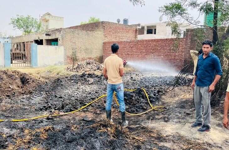 भीषण आग के बाद प्रशासन ने क्षेत्न में नुकसान का आकलन शुरू किया