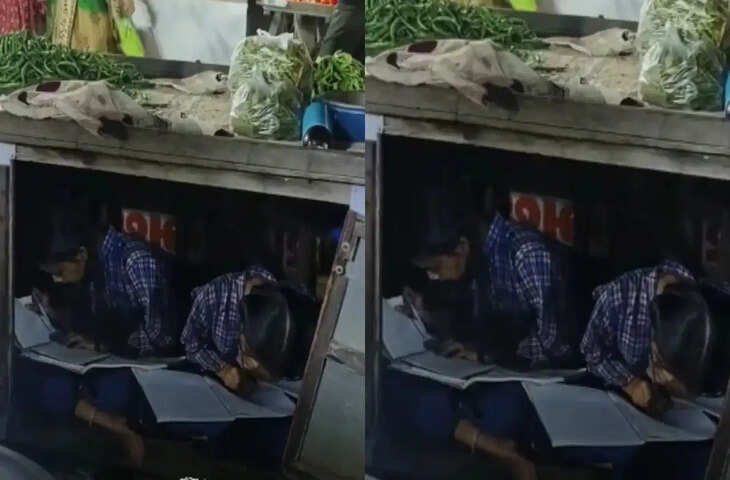 भीड़ और शोरगुल के बीच पढ़ाई करती दो बहनों का VIDEO वायरल, लोग बोले- असली संघर्ष यही है