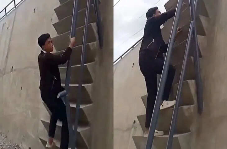 कम जगह में बनी अनोखी सीढ़ी ने लोगों को किया हैरान, डिजाइन देख बोले&mdash;कमाल का जुगाड़!