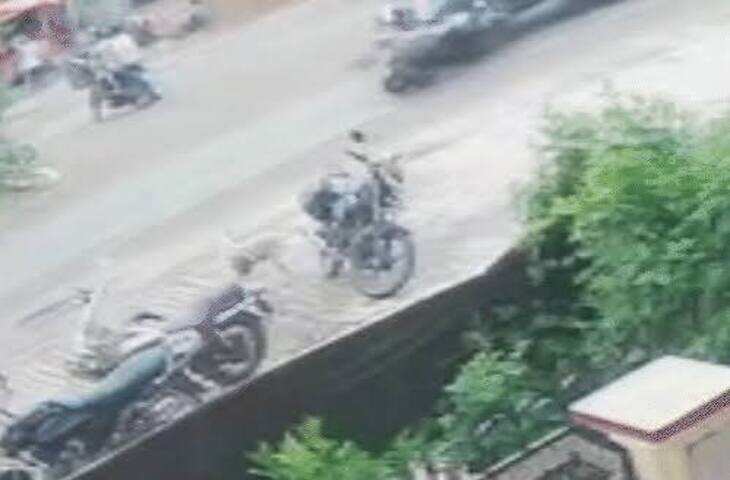 कानपुर में तेज रफ्तार थार ने बाइक सवार छात्र को मारी टक्कर, कई फीट उछलकर सड़क पर गिरा; CCTV में कैद हुआ हादसा