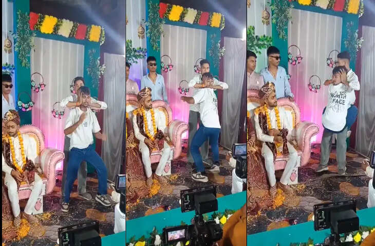 दूल्हा-दुल्हन के सामने शख्स ने दिखाया हैरतअंगेज करतब, देखकर चकरा गया लोगों का दिमाग