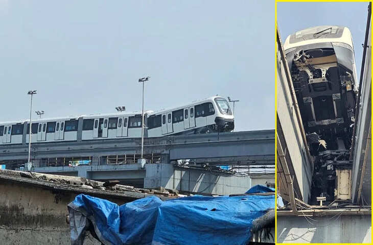 मुंबई मोनोरेल ट्रायल के दौरान ट्रेन अचानक झुकी, यात्रियों को नहीं हुआ कोई नुकसान