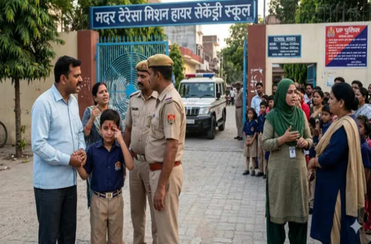 कानपुर के मदर टेरेसा स्कूल में विवाद, छात्र के माथे का टीका हटाने पर हंगामा; ABVP ने जताया विरोध