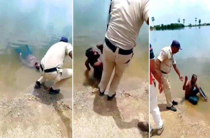पानी में 5 घंटे तक पड़ा रहा शख्स, लोगों को लगा मर चुका है! पुलिस ने हाथ पकड़ा तो उठकर बैठ गया