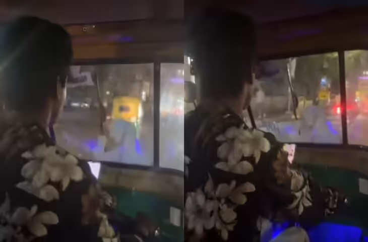 ऑटो ड्राइवर की लापरवाही का खौफनाक वीडियो! रील्स में मशगूल ड्राइवर ने मौत को दिया न्योता, पैसेंजर चीखा