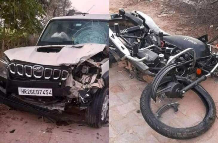 स्कॉर्पियो की चपेट में आने से ड्राइवर की मौत, एक्क्लूसिव फुटेज में देंखे फरार वाहन की तलाश जारी