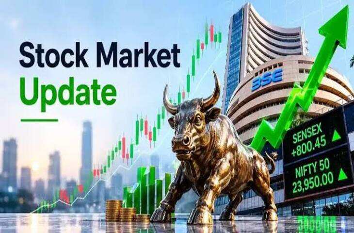 Stock Market Update: शेयर बाजार में दूसरे दिन भी तेजी, सेंसेक्स 72,800 के पार; निफ्टी 22,700 के करीब