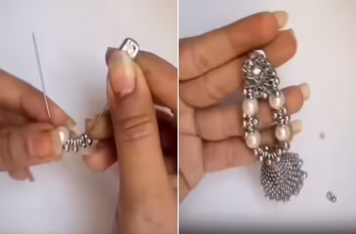 बेकार पड़ी सेफ्टी पिन से लड़की ने कर दिखाया कमाल, मिनटों में बनाए ऐसे झुमके कि हर आउटफिट में डाल देगा जान