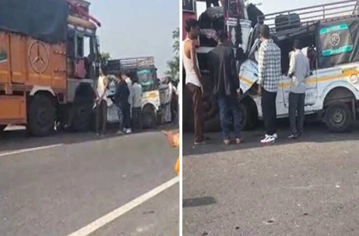लखीमपुर खीरी में भीषण सड़क हादसा: ट्रक और टाटा मैजिक की टक्कर में 9 की मौत, 3 गंभीर घायल