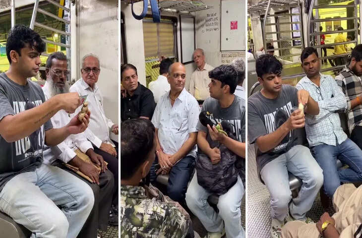 मुंबई लोकल में शख्स ने की ऐसी अजीबो-गरीब हरकतें जिन्हें देख आसपास बैठे लोगों का घूम गया दिमाग, देखे वीडियो&nbsp;