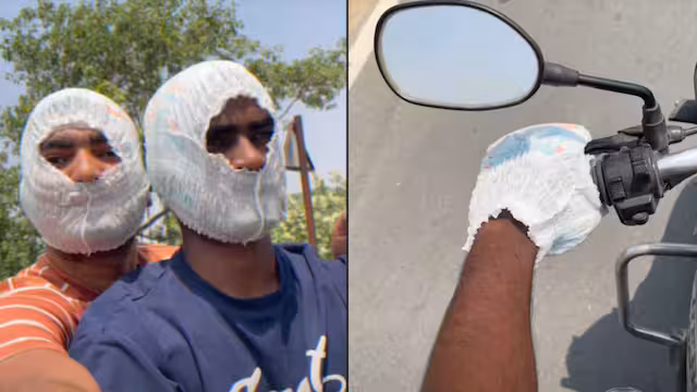 लड़कों का देसी जुगाड़ वायरल, फ्रिज में जमाए डायपर से बना दिया ‘कूलिंग हेलमेट’; लोग बोले- नासा भी हैरान!