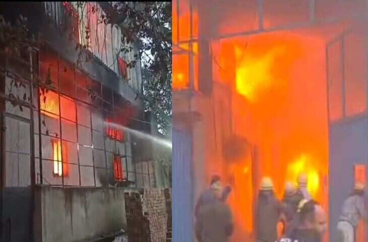 जयपुर के टायर-केमिकल गोदाम में भीषण आग, एक्सक्लुसीव फुटेज में देखें रिहायशी इलाके में मची अफरा-तफरी
