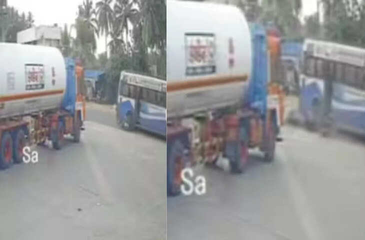 लापरवाही के कारण सड़क पर हुआ बड़ा हादसा, बस से टक्कर के बाद खत्म हुई बाइक