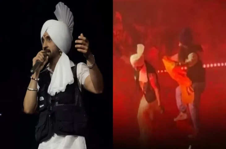 अमेरिका में दिलजीत दोसांझ के कॉन्सर्ट में सुरक्षा में बड़ी चूक? खालिस्तानी झंडा लहराते हुए स्टेज पर पहुंचा शख्स&nbsp;