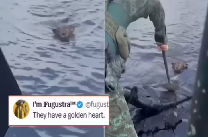 जैगुआर को जख्मी हालत में पानी में डूबता देख आर्मी वालों ने उठाया जोखिम, ‘इंसानियत’ देख दुनिया फैन हो गई