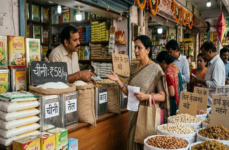 त्योहारों से पहले किचन का बजट बिगड़ा: घी, मक्खन, दही और लस्सी समेत 63 आइटम हुए महंगे, मिठाइयों पर भी पड़ी महंगाई की मार