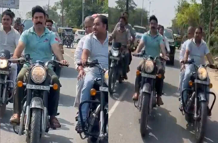 बीजेपी विधायक ने बिना हेलमेट दौड़ाई बुलेट, फिर खुद पुलिस को फोन कर कहा &ndash; &ldquo;अब काटो मेरा चालान&rdquo;