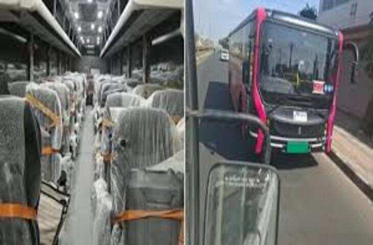 जयपुर में दौड़ी पहली गुलाबी इलेक्ट्रिक बस, फुटेज में देंखे तीन दिन का ट्रायल शुरू