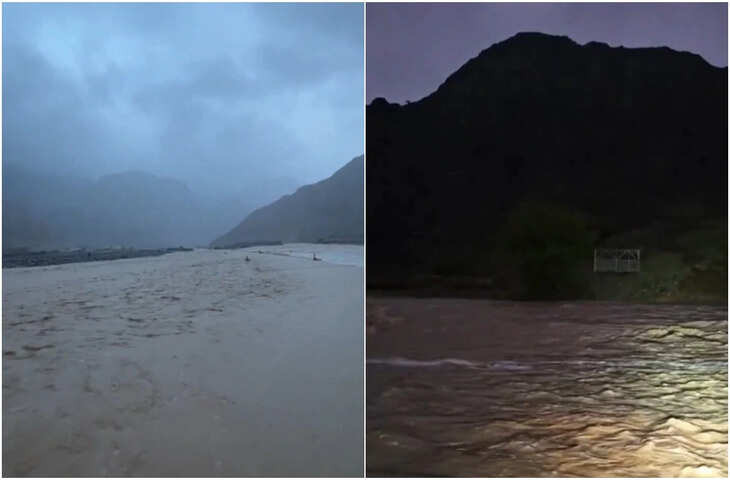 UAE Flood Video: तेज बारिश के बाद घाटियों में उमड़ा सैलाब, खतरनाक जल बहाव का वीडियो देख कांप जायेगी रूह&nbsp;