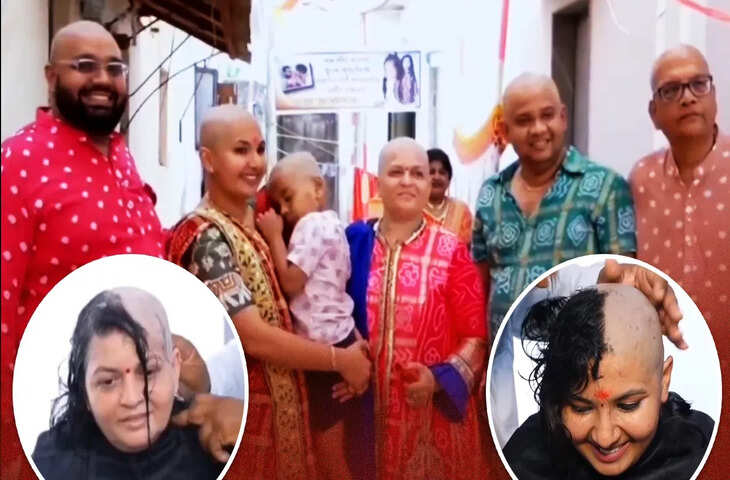 मुंडन संस्कार बना यादगार बच्चे के साथ पूरे परिवार ने भी करवा लिया बाल मुंडन, वीडियो वायरल