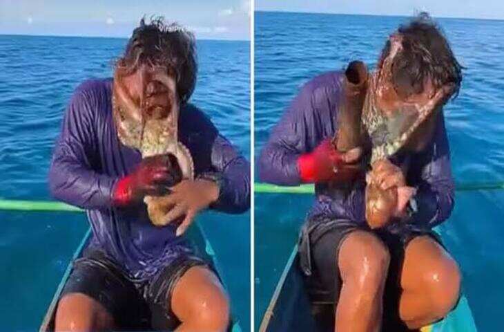 चेहरे पर अचानक चिपक गया ऑक्टोपस, मछुआरे की अटकी सांसें; मछली पकड़ने निकला था, जान पर बन आई