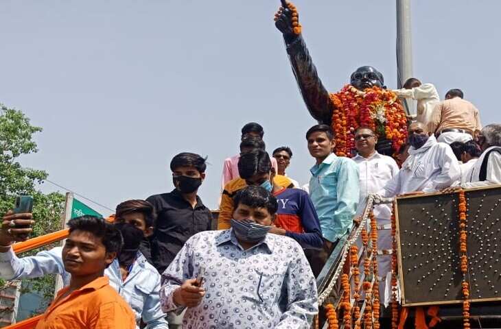 राजस्थान के धौलपुर में भीमराव अंबेडकर की प्रतिमा से छेड़छाड़, जिरौली फाटक पर तनाव; धरने पर बैठे लोग