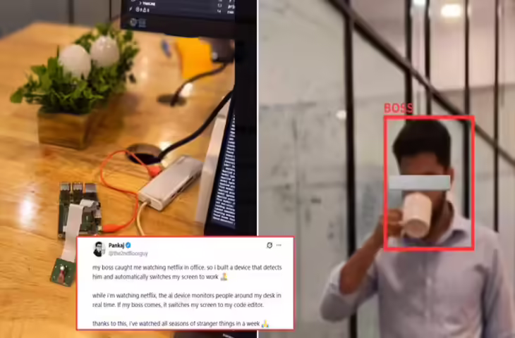 Boss को चकमा देकर ऑफिस में वेब सीरीज देखने के लिए बंदे ने किया जुगाड़, लोग बोले- आवश्यकता आविष्कार की जननी है