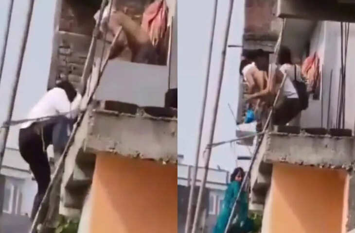 होटल में पड़ा छापा तो इस तरह भागने लगे आदमी-औरत, Video हो रहा है वायरल