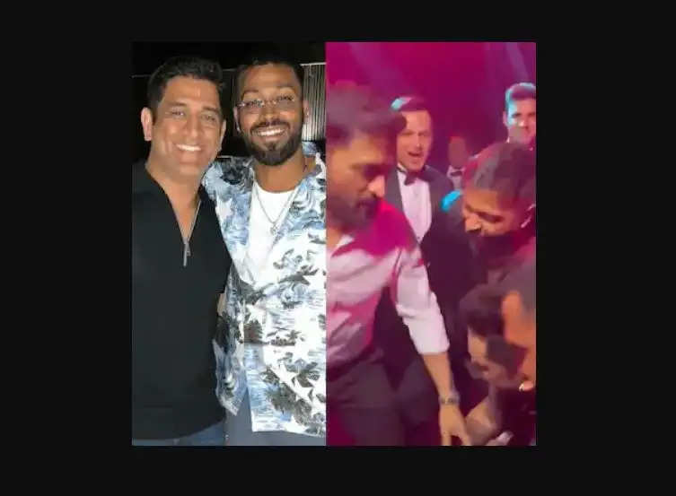 hardik pandya shared unseen video of dhoni private party1113333311113333111111