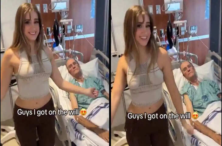  सोशल मीडिया इंफ्लूएंसर 22 वर्षीय Bronwin Aurora spark ने अपने 85 वर्षीय बॉयफ्रेंड के साथ अस्पताल से एक वीडियो पोस्ट