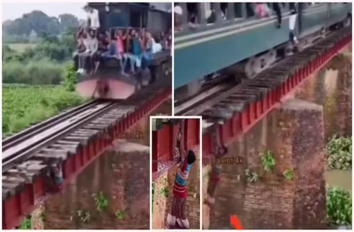 ट्रैक पर चल रहे शख्स के पीछे आई ट्रेन, फिर हुआ ऐसा कि देखकर कांप उठे लोग