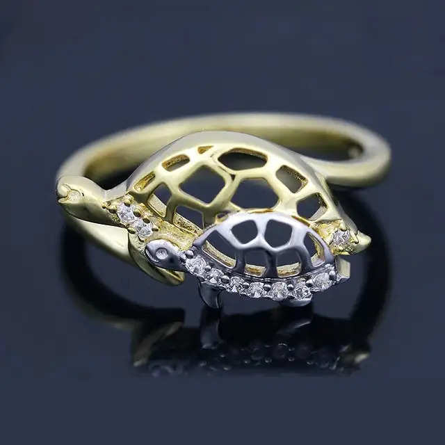 Sparkle Jewelz पुरुषों के लिए चांदी कछुआ अंगूठी, शुद्ध चांदी, क्यूबिक  ज़िरकोनिया : Amazon.in: फैशन