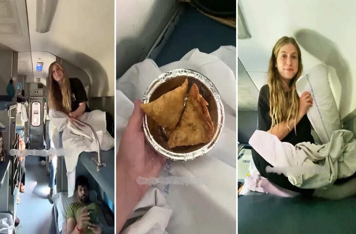 विदेशी महिला ने पहली बार भारतीय ट्रेन में किया सफर, देखने लायक है रिएक्शन