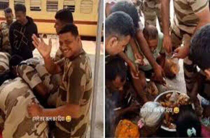 रेलवे स्टेशन पर सैनिकों का दिल छू लेने वाला काम, वीडियो हुआ वायरल