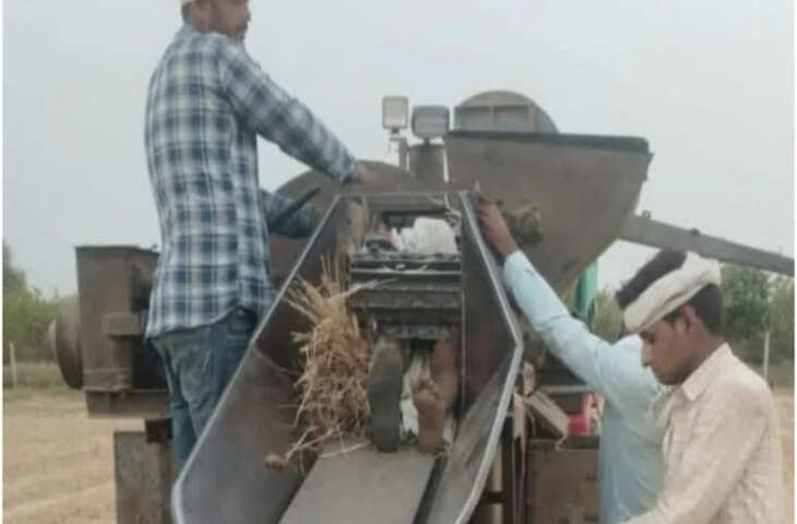 सवाई माधोपुर में गेंहू की कटाई के वक्त थ्रेसर में गिरा किसान, टुकड़ों में निकला शरीर, एक रुमाल बना मौत की वजह