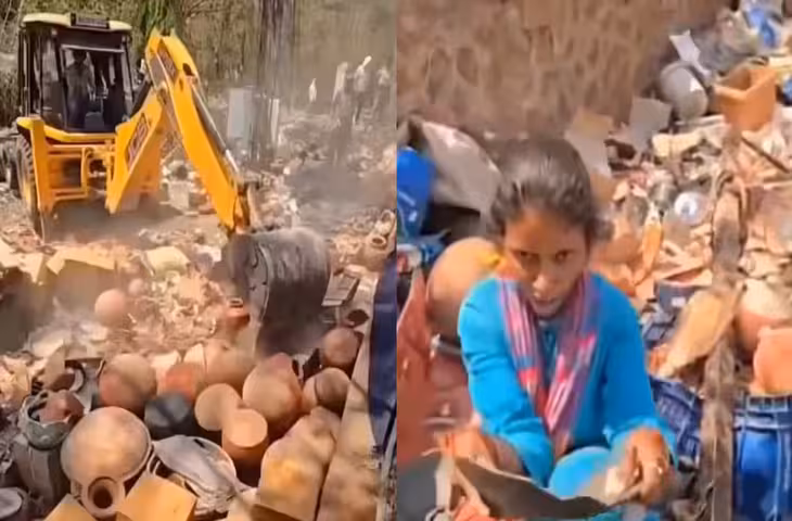 आंखों के सामने टूटा घर-दुकान, रोती रही महिला, बुलडोजर एक्शन का वीडियो वायरल